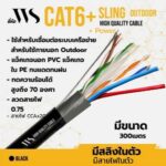 WS Cat6 Outdoor+Power+Sling 300M