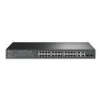 SL2428P | JetStream 24-Port 10/100Mbps + 4-Port Gigabit Smart Switch with 24-Port PoE+
