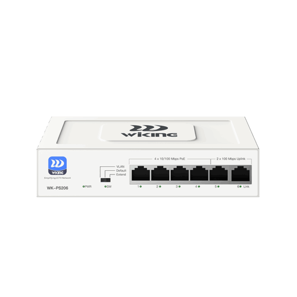 WK-PS206 | 100 Mbps PoE Switch