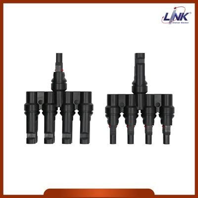LINK CB-1010 | MC4 T-Type CONNECTOR ,4 to 1(Pair) 1500 V , TUV Standard