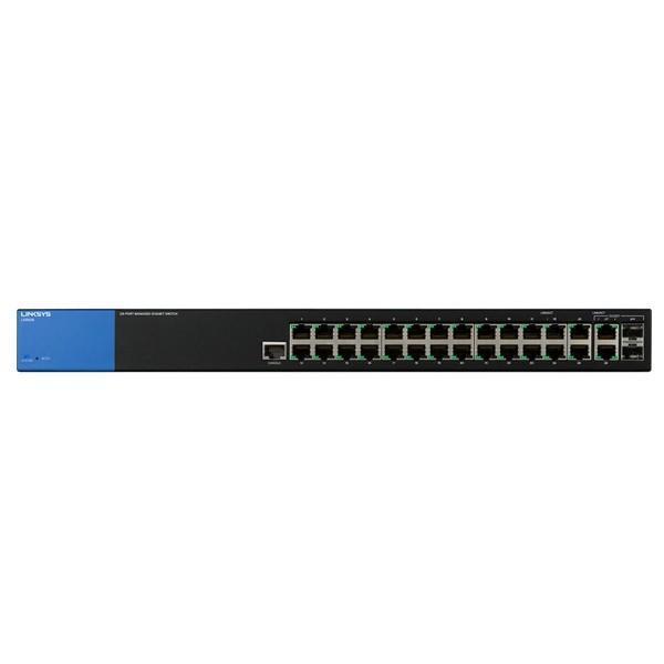 LGS528P.jpg Linksys LGS528P Switch PoE 24-Port Gigabit L3 Managed + 2 Port