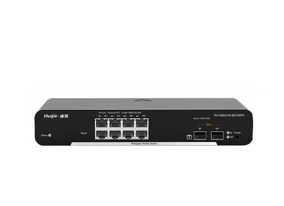 Reyee/Ruijie สวิตช์ รุ่น RG-NBS3100-8GT2SFP-P