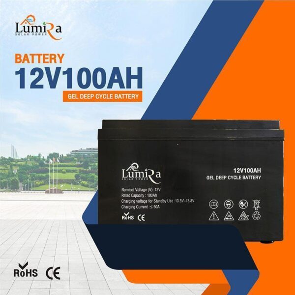 Lumira 12V100AH แบตเตอรี่โซล่าเซลล์